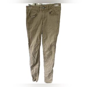 American Eagle AEO Women's Super Stretch X Tan Denim Jegging Jeans 2 Long